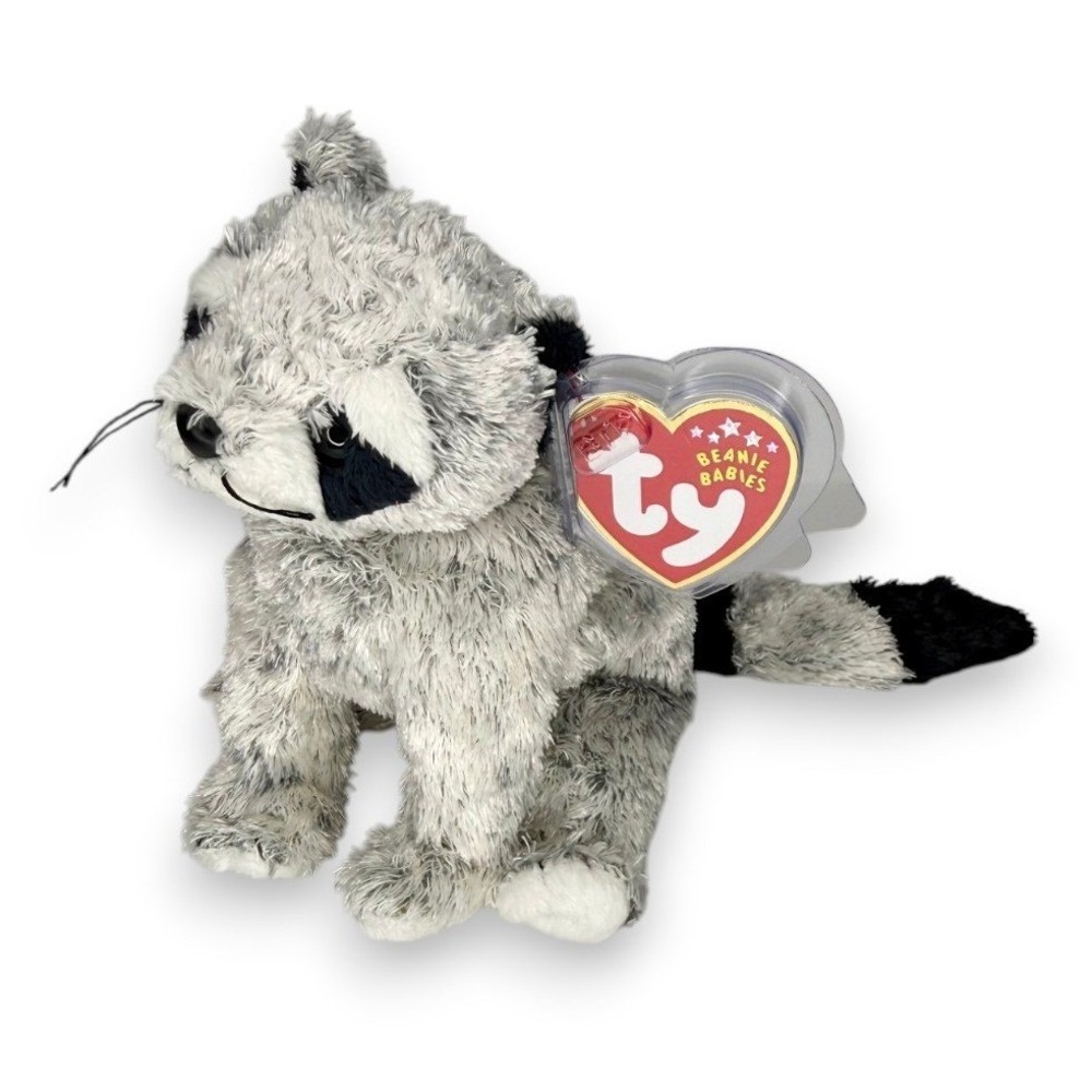 Bandito the Raccoon | Masked Woodland Rascal | Mint Heart Tag TY Beanie Baby